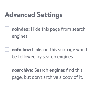 Robot Meta Tags