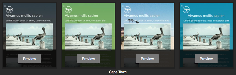 Jimdo template - Cape Town variations