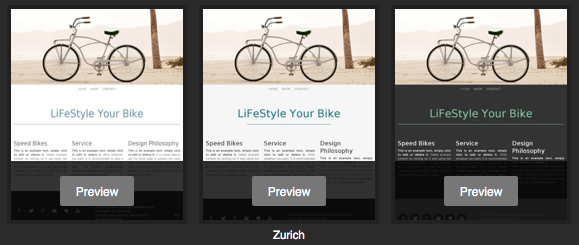 Jimdo template - Zurich variations