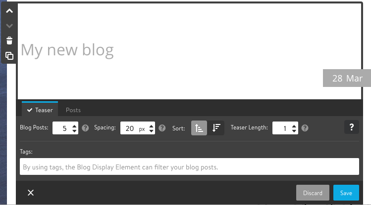 Blog Display Element