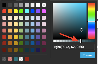 Adjust opacity