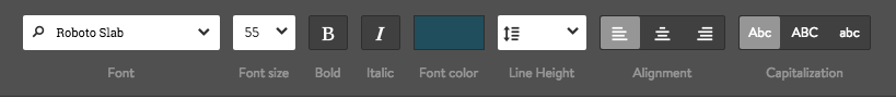Font settings for Heading Elements