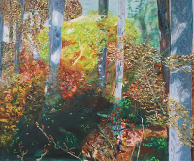 Herbst (Spessart) - Öl auf Leinwand, 120 x 100 cm, 2019