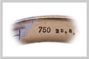 750er Goldstempel
