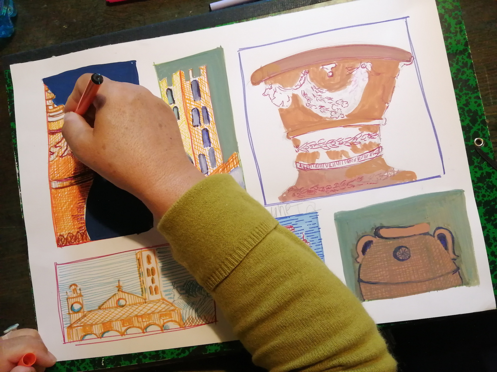 Reprise des dessins à la gouache