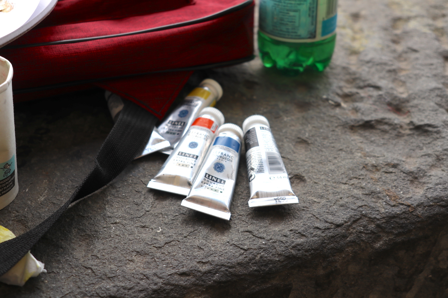 Un clin d'œil à Lefranc-Bourgeois qui a offert les gouaches Linel pour le stage