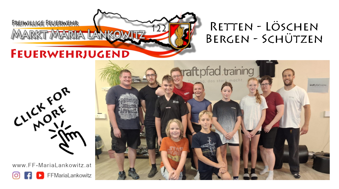 Feuerwehrjugend beim Kraftpfad Training in Rosental