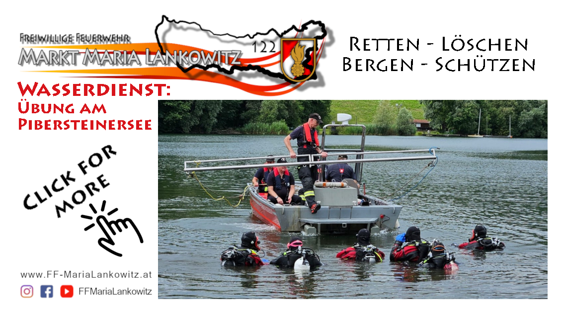 Wasserdienst: Wasserdienststaffel IV übte am Pibersteinersee