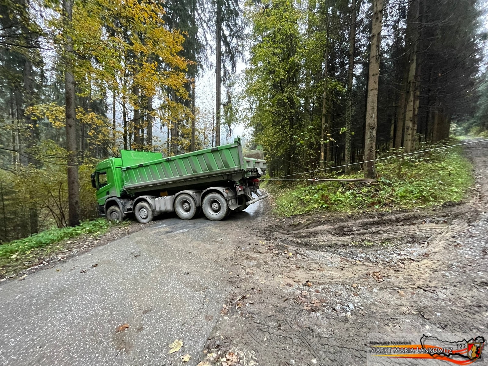 LKW-Bergung in Hochgößnitz