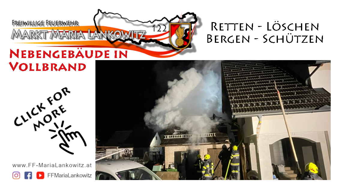 Einsatz: Nebengebäude in Vollbrand