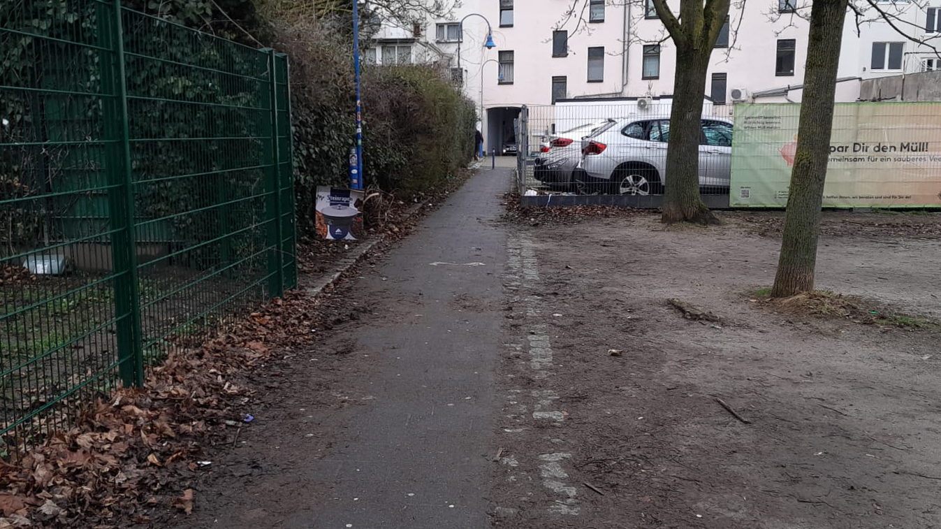 Februar 2026: Durchgang vom Genovevahof in Richtung Keupstraße