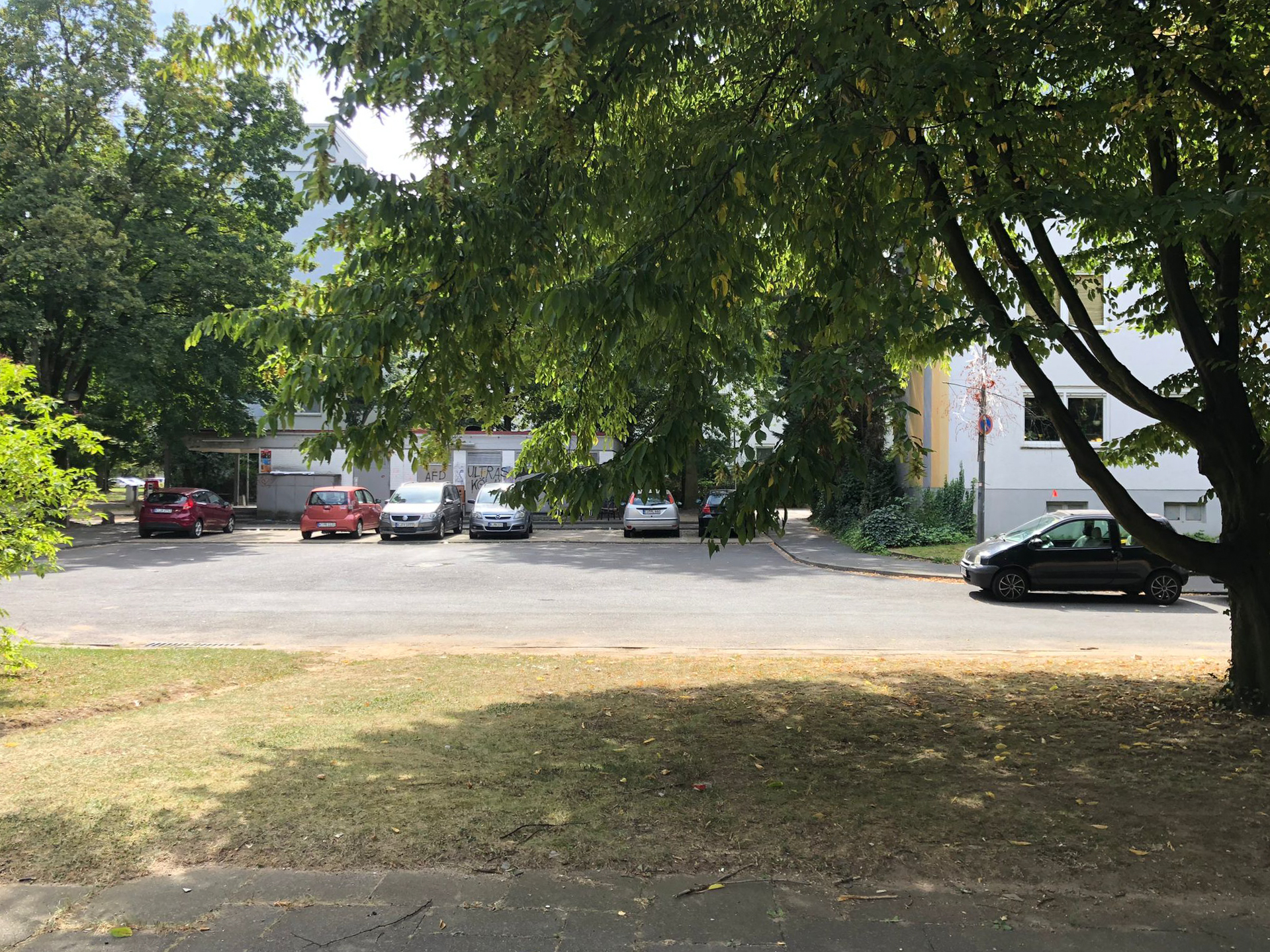 August 2025: Blick auf den Kiosk