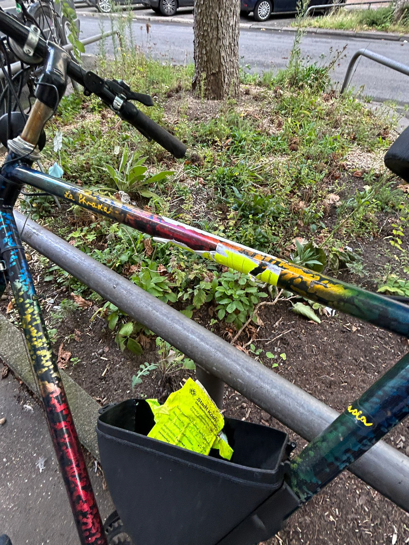 September 2025: Markiertes Fahrrad