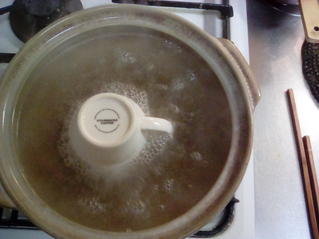 コーヒーカップ　煮沸　過炭酸ナトリウム　漂白　やり方　使い方