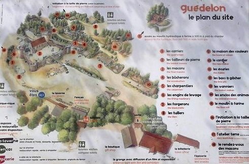 Sitemap of Guedelon