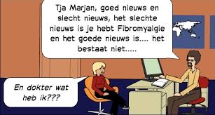 spotprentje fibromyalgie - nog steeds wordt deze ziekte niet altijd serieus genomen.