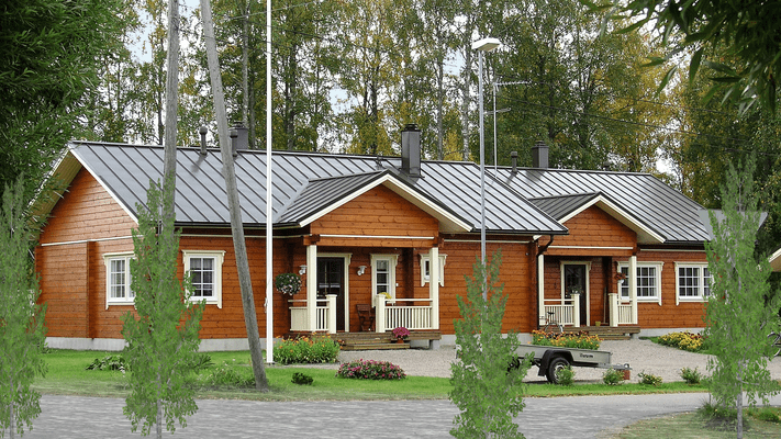 Ebenerdiges Massivholzhaus - Blockhaus - Doppelhaus - Zweifamilienhaus - Finnische Blockhäuser deutschlandweit 