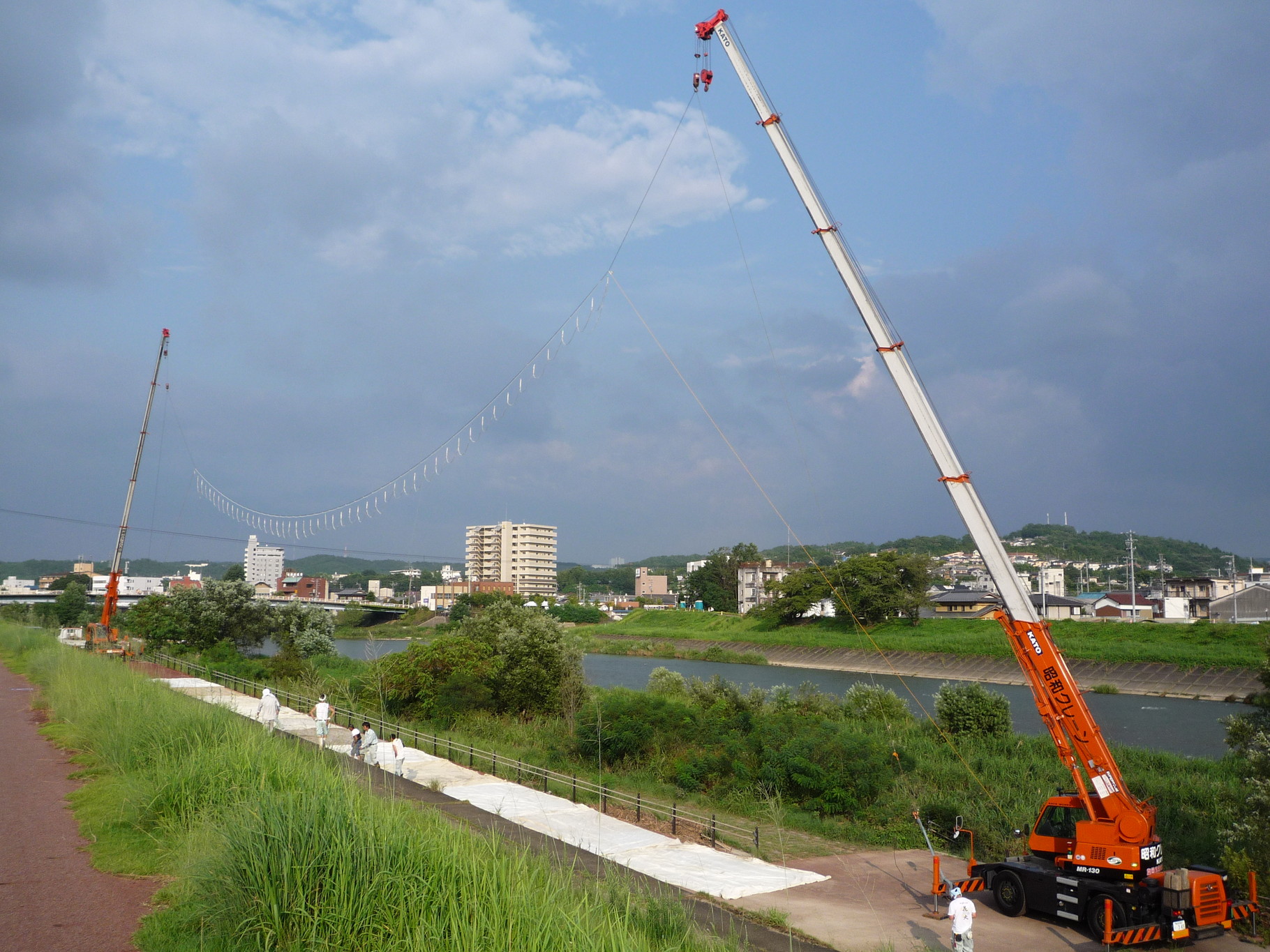 岐阜で愛知でこんなところでもクレーン大活躍 昭和クレーン 岐阜県多治見市