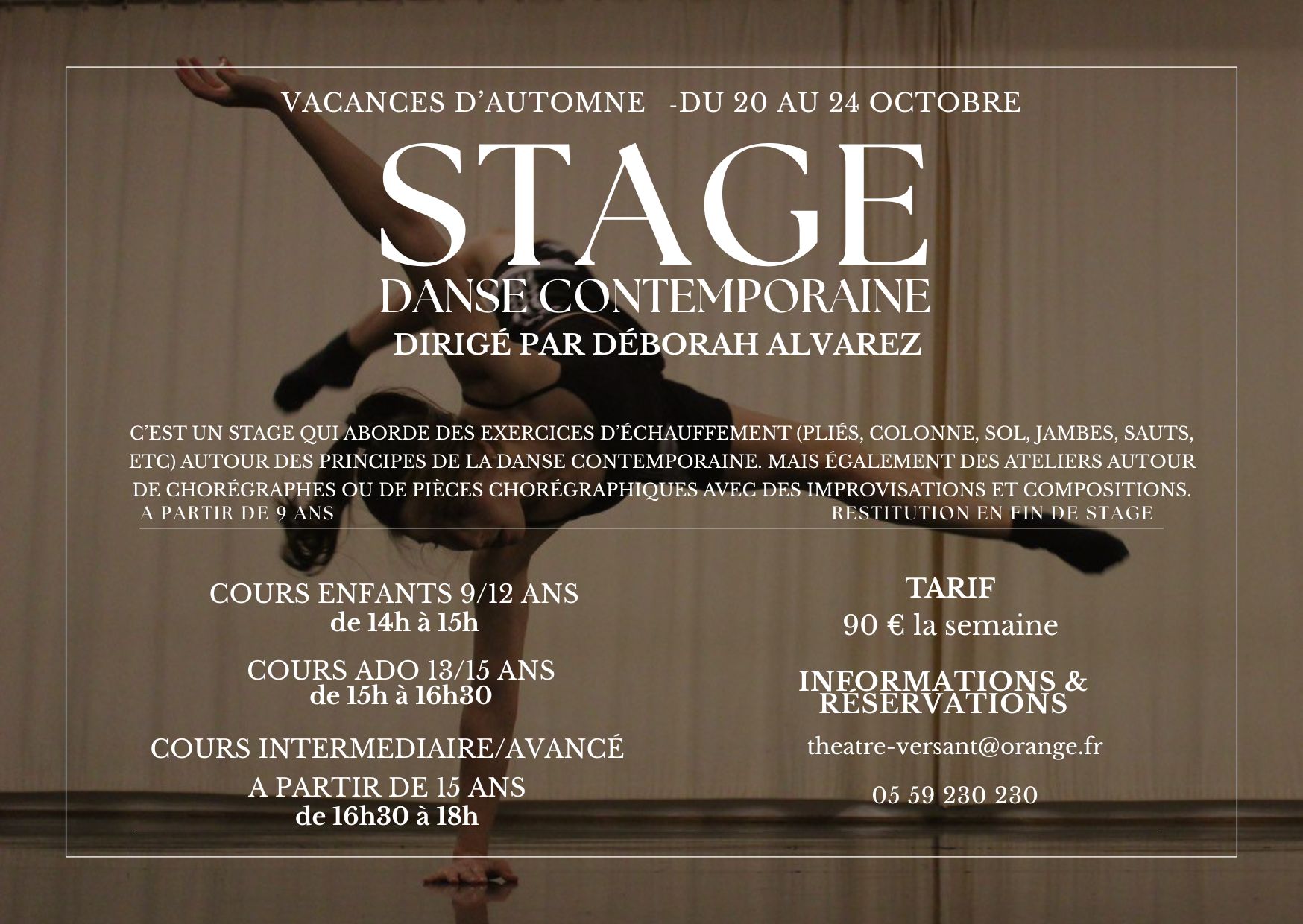 STAGE DANSE CONTEMPORAINE ENFANTS ADOLESCENTS