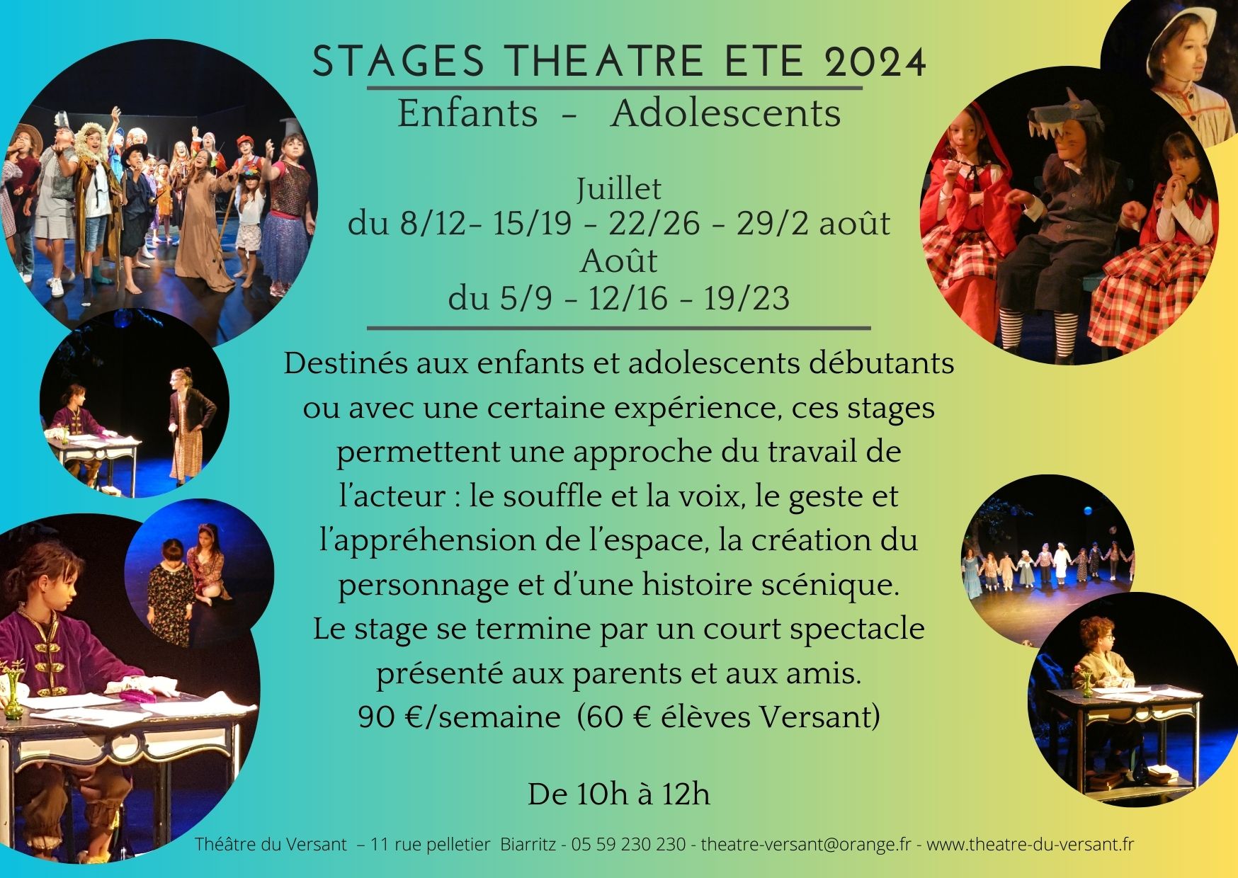STAGES THEATRE ETE 2024