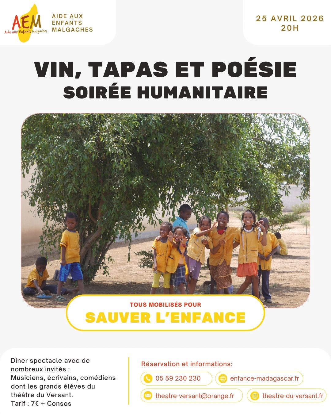 samedi 25 avril 20h