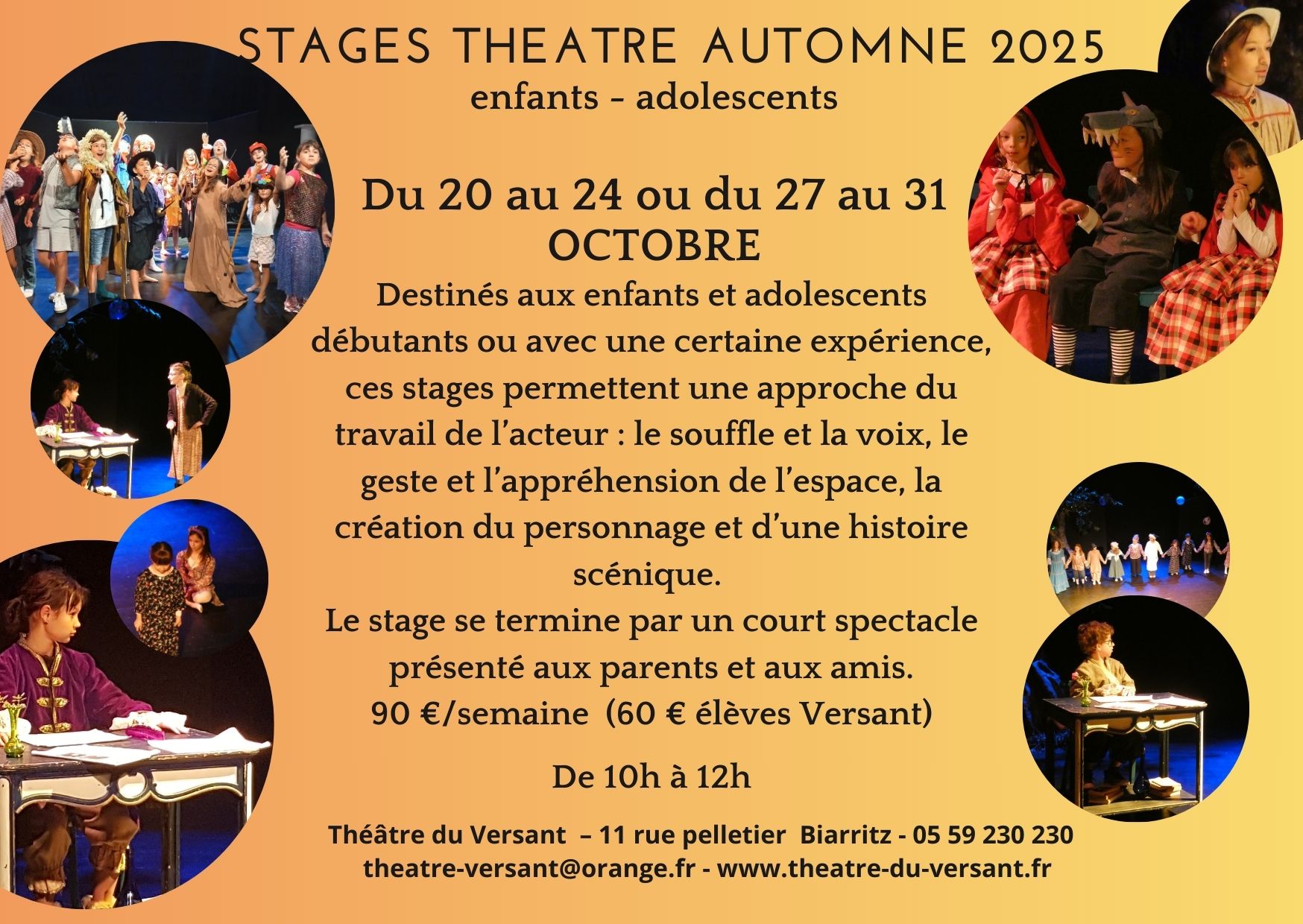 STAGES THEATRE ENFANTS ADOLESCENTS