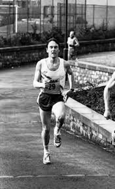 Adrian Weatherhead at the Kodak 10k, Glasgow, in 1986. Photo credit: Graham McIndoe.