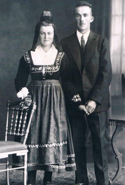 14. Hochzeitspaar Wilhelm und Katharina Roth, geb. Hallenberger