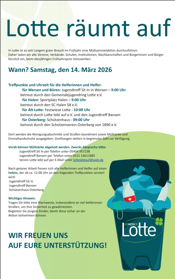 Müllsammelaktion in Lotte