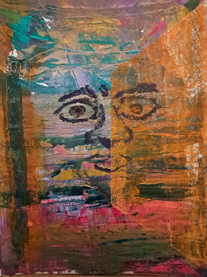 Bild 2: Perspektive Gesicht, A3, Acryl
