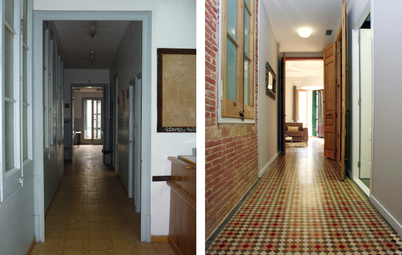 Rehabilitació d'habitatge a Barcelona. Rambla Catalunya. A-IN Arquitectes. Mosaic Nolla. Uni-tec. Pis turístic.