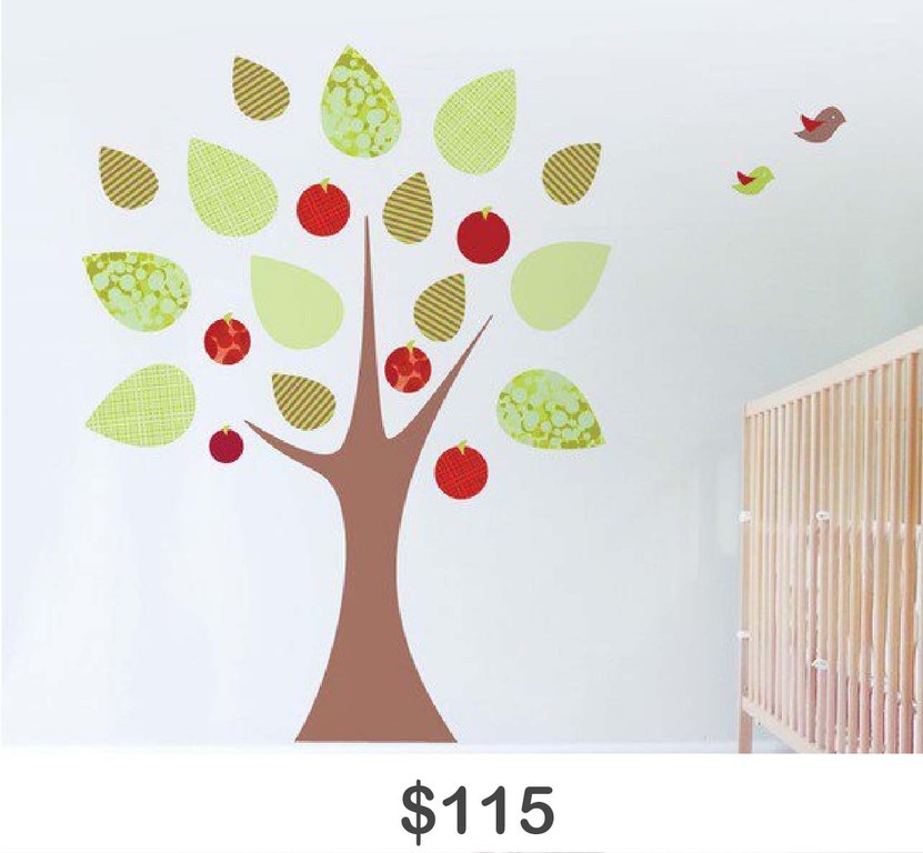 Fabric/Reusable Wall Decals Leafy Dreams Nursery Decals, Removable