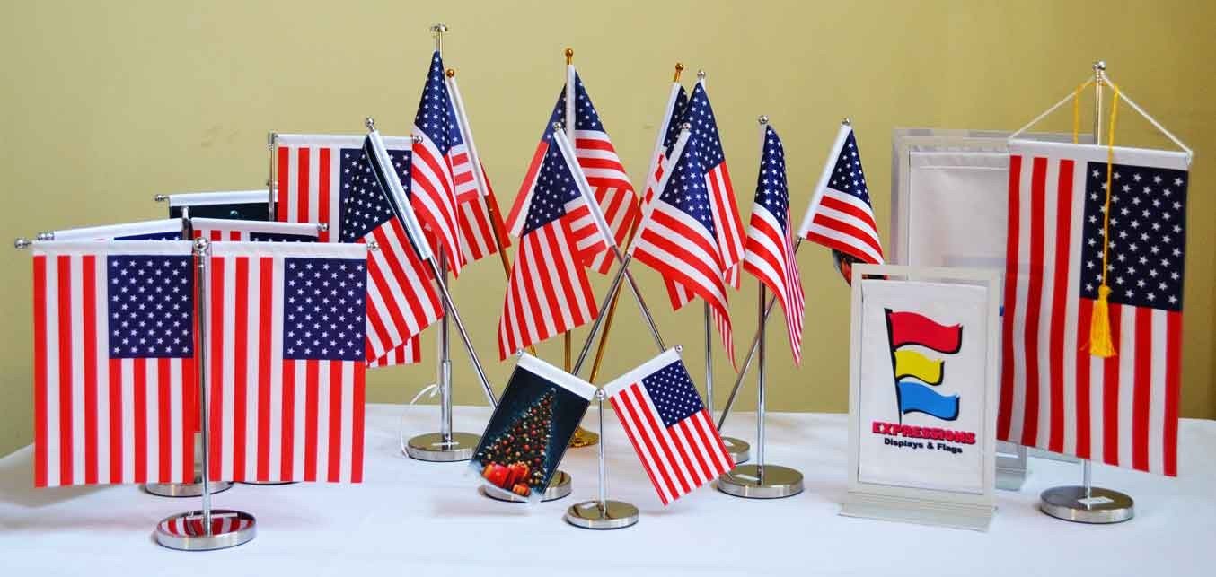 Desk Flags, Counter Flags, Custom printed, 24 + formats EXPRESSIONS