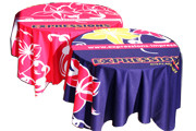 Table throws and table cloths printed