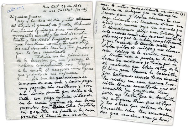 Una de las 23 cartas dirigidas a Germán Arciniegas