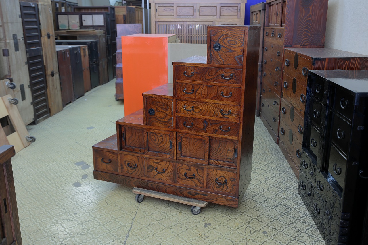 総桐箪笥再生民芸調 食器棚