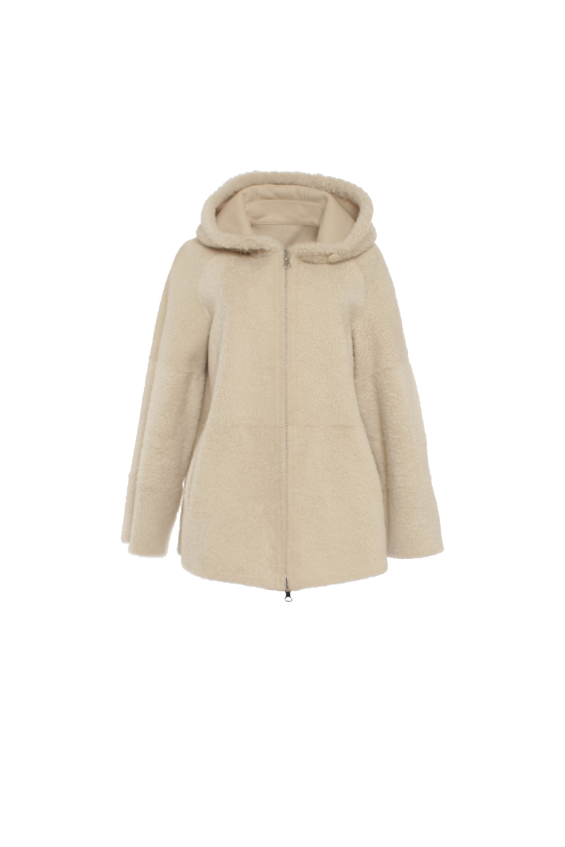 kurze Lammfell Jacke zum Wenden