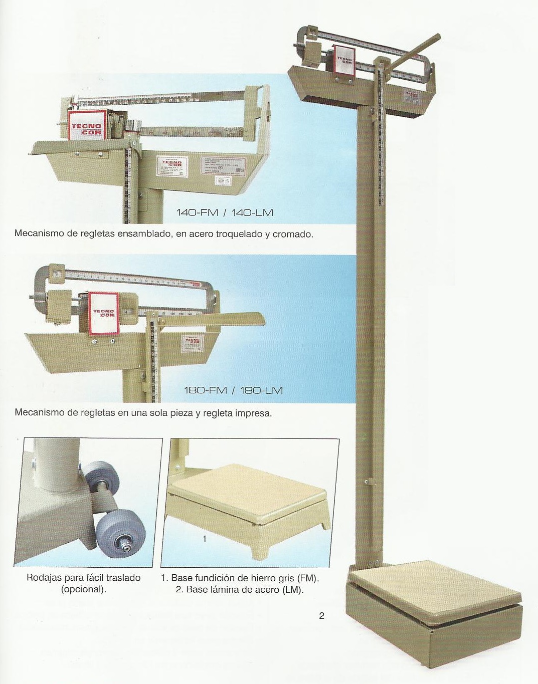 BASCULA MEDICA MECANICA ESTRUCTURA DE FIERRO COLADO DE 180Kg / 10g.