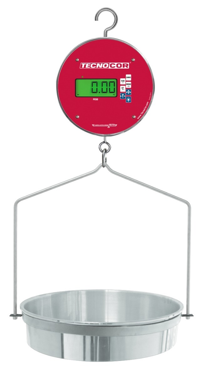 BASCULA COLGANTE ELECTRONICA CON CHAROLA DE 30Kg. / 5g.