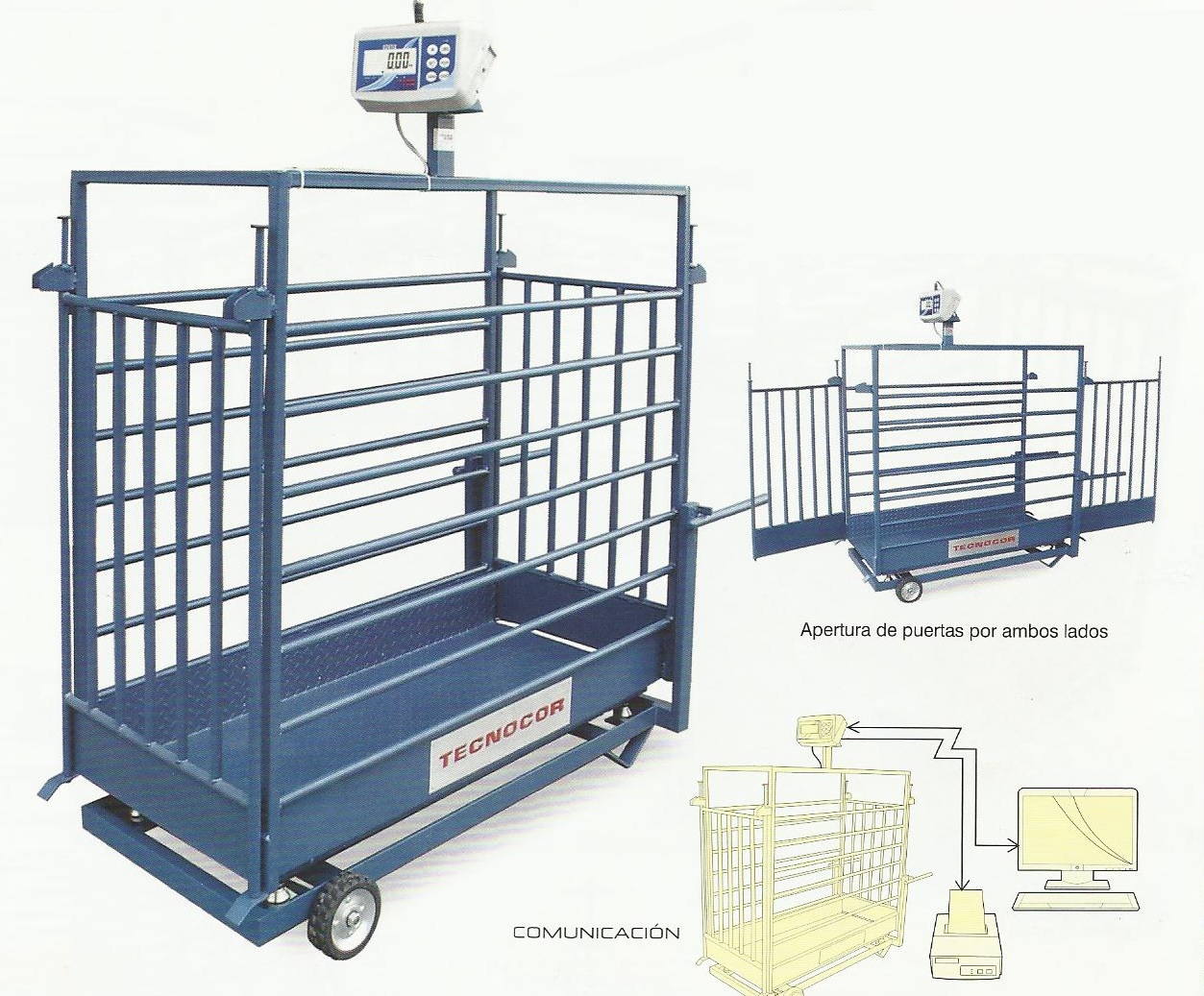 BASCULA GANADERA ELECTRONICA DE 2000Kg. A 1000Kg.