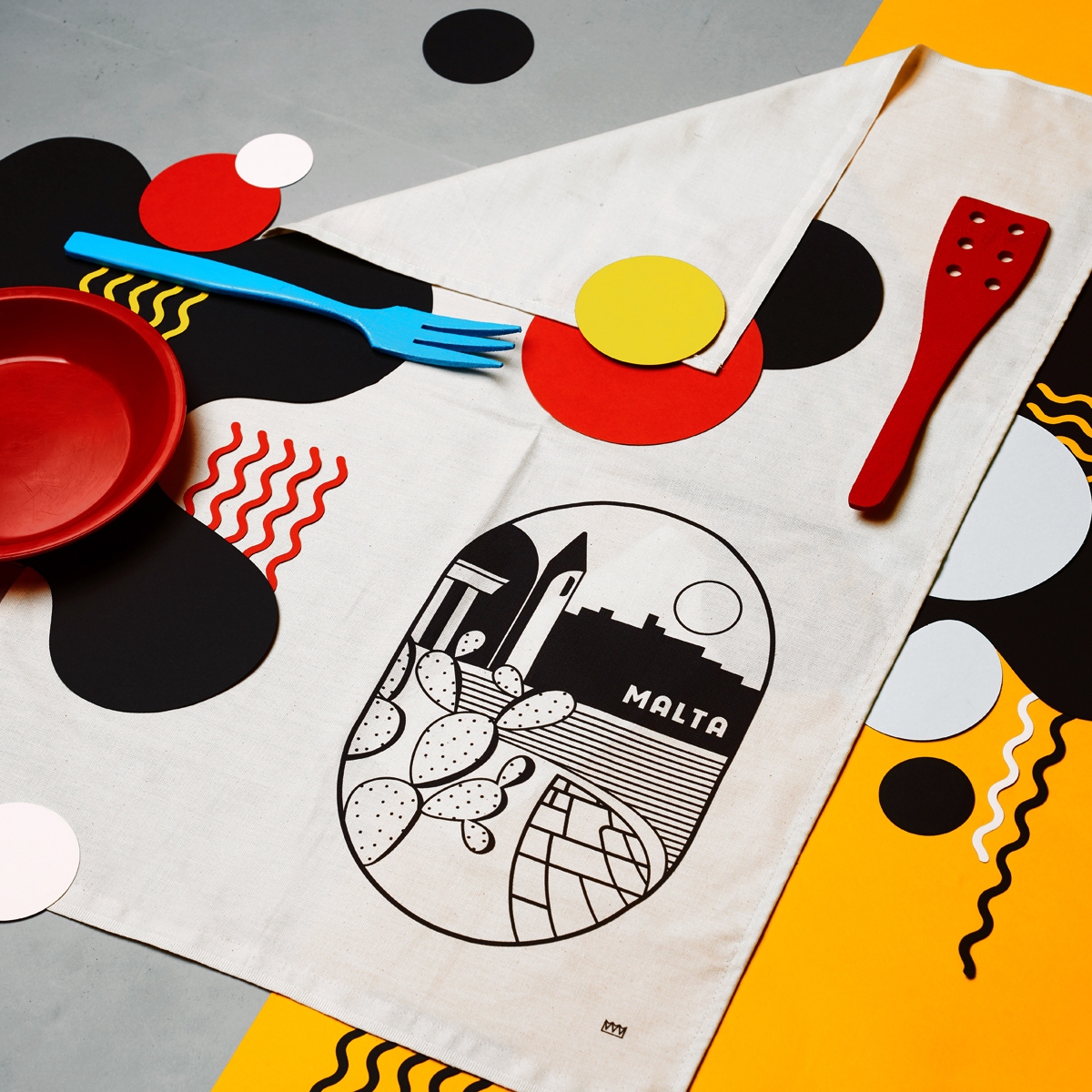 Malta Tea Towel Malta Souvenirs Worldwide Shipping