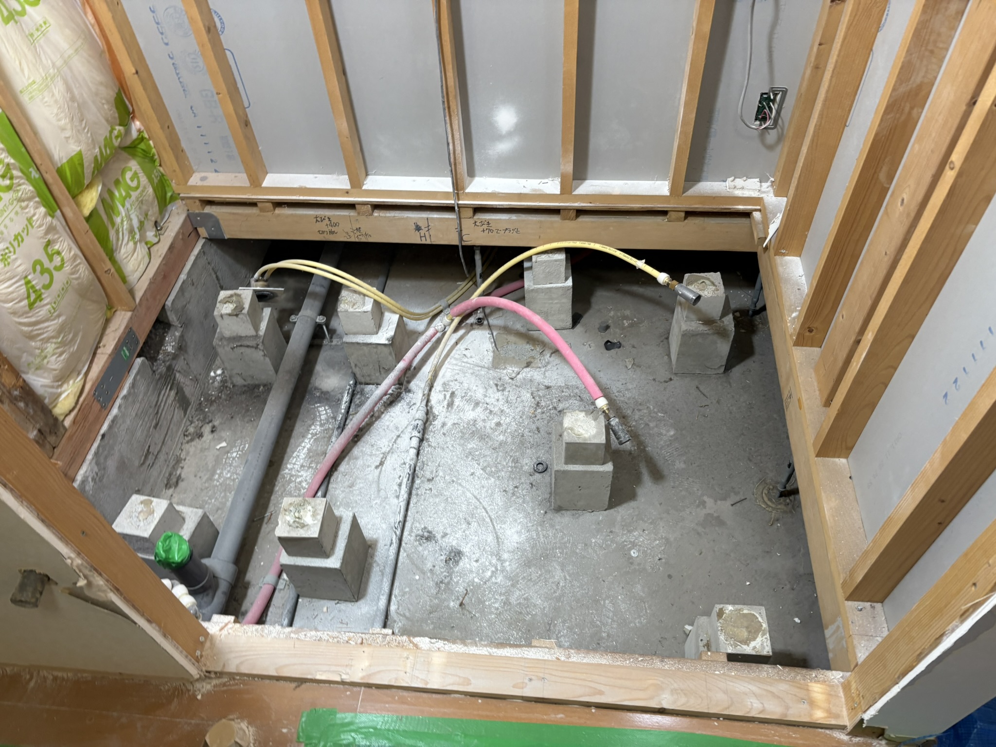 浴室解体後