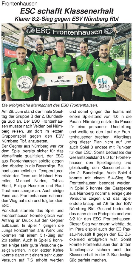 Bericht im Vilstalboten vom 03.07.2025