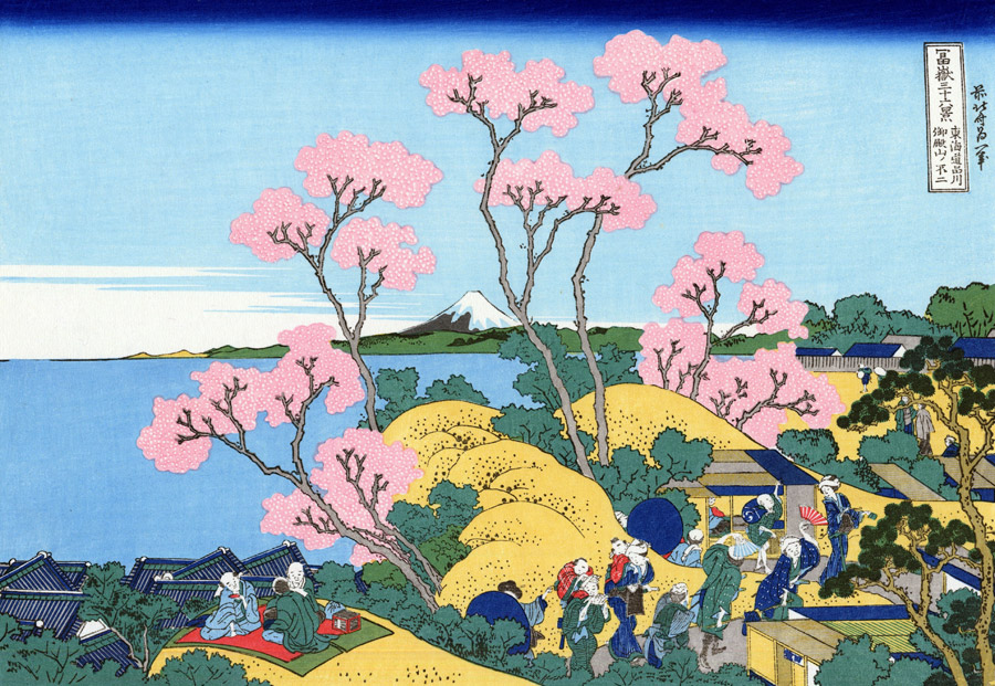 ドラえもん浮世絵「富嶽三十六景 東海道品川御殿山の不二
