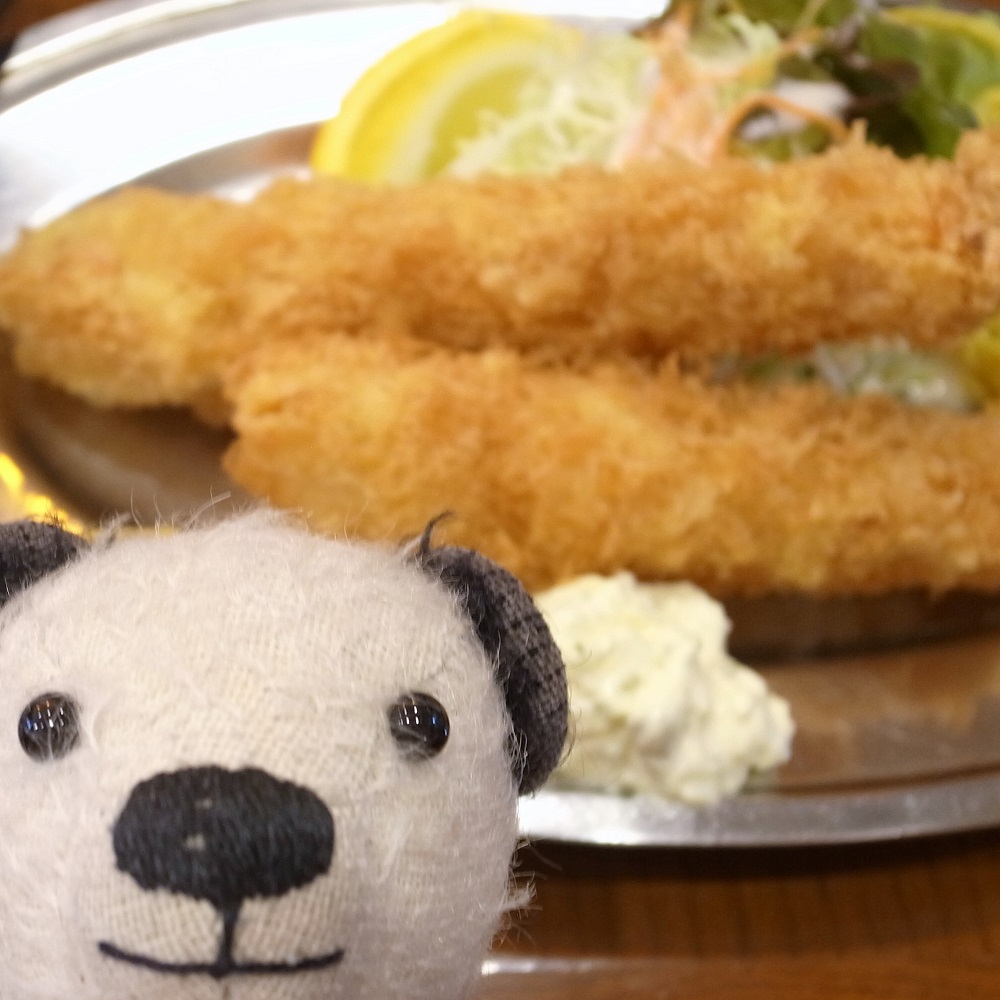 でっかいエビフライ！！