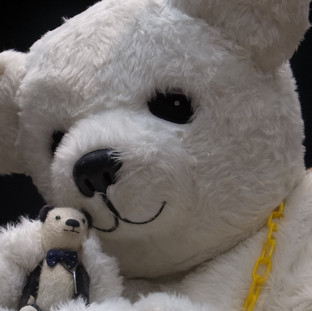 しろくまくんにだっこしてもらった