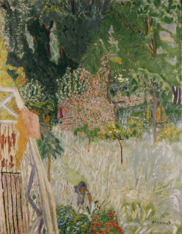 Pierre Bonnard, Le pommier fleuri ou Le balcon à Vernonnet, vers 1920, huile sur toile.