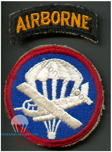 Insigne de calot, et d'épaule de John JEWELL.  Airborne Patches