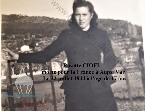 rare photo de Rosette, confiée par la famille. Merci à Martine Ciofi.