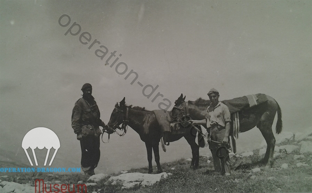 Captain FITZROY SMITH, Commanding officer of operation HASTY, photo taken during the operation with an Italian partisan, June 1944